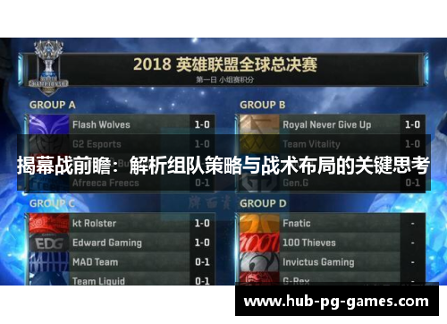 揭幕战前瞻：解析组队策略与战术布局的关键思考